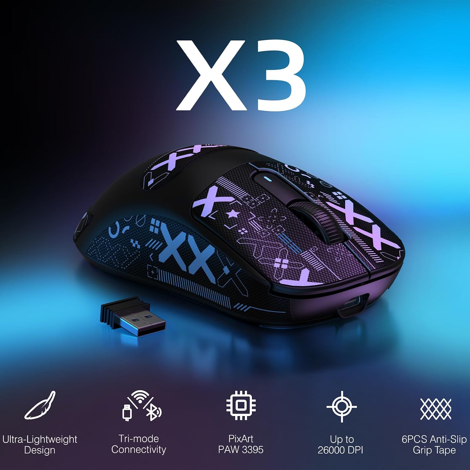 ATTACK SHARK X3 Lightweight Wireless Gaming Mouse - AHW Store
