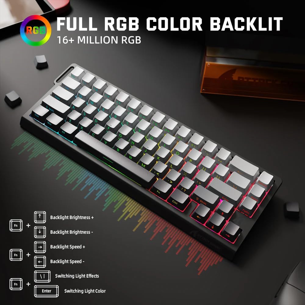 ATTACK SHARK X68PRO HE Rapid Trigger (Hall Effect) Tri - Mode (2.4G/Bluetooth/USB - C) Magnetic Gaming K - AHW Store