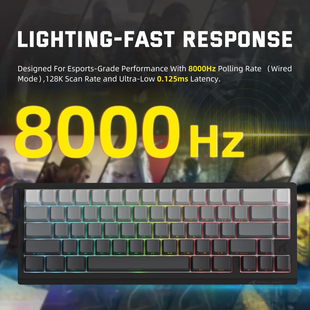 ATTACK SHARK X68PRO HE Rapid Trigger (Hall Effect) Tri - Mode (2.4G/Bluetooth/USB - C) Magnetic Gaming K - AHW Store