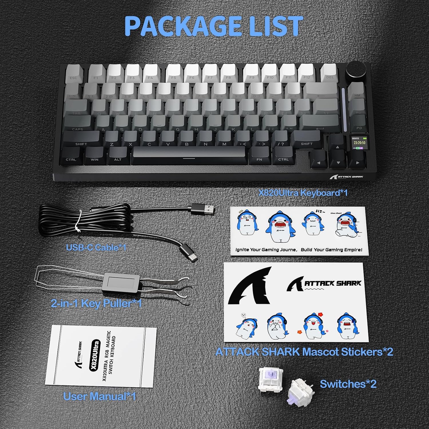 ATTACK SHARK X820 Wireless Mechanical Keyboard - AHW Store
