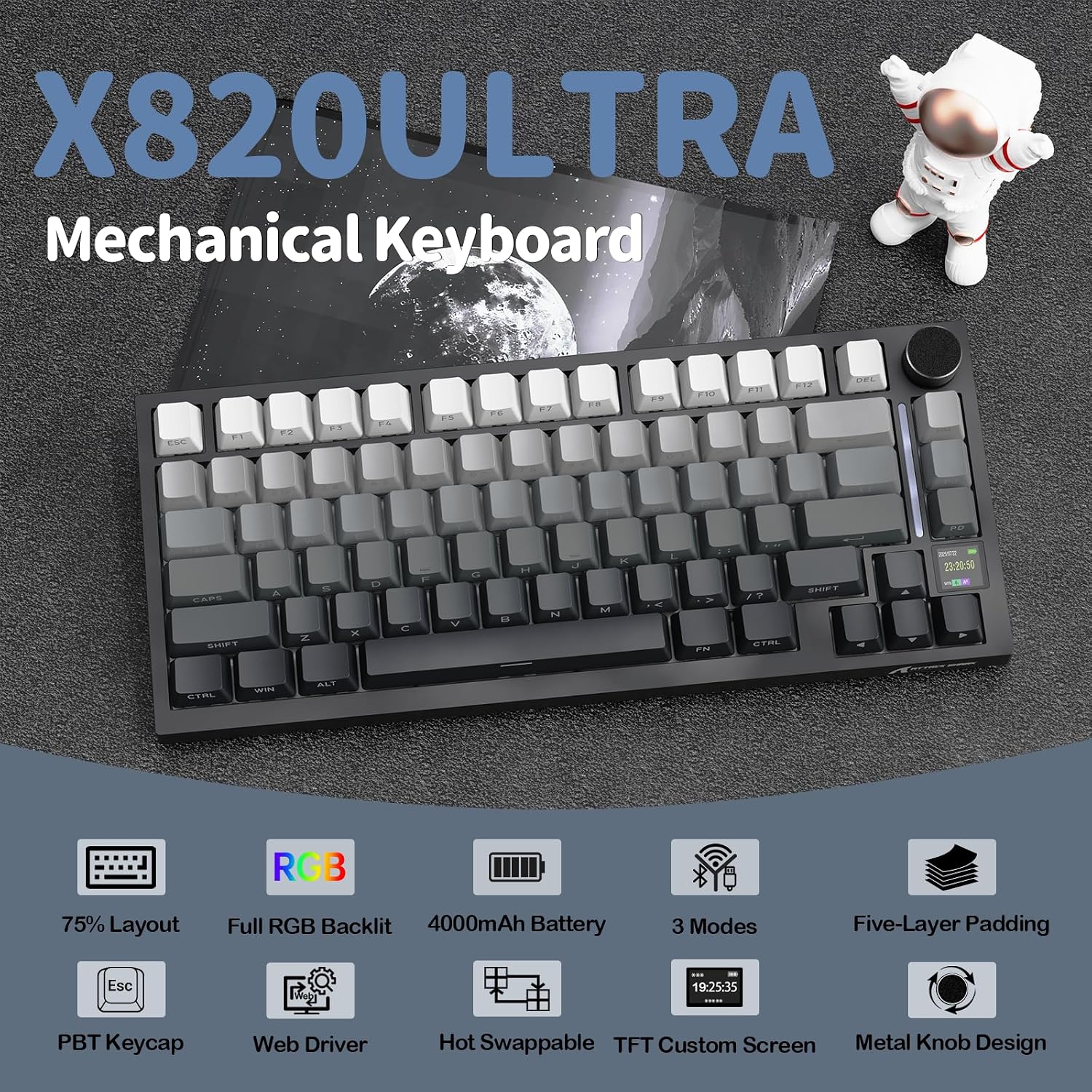 ATTACK SHARK X820 Wireless Mechanical Keyboard - AHW Store