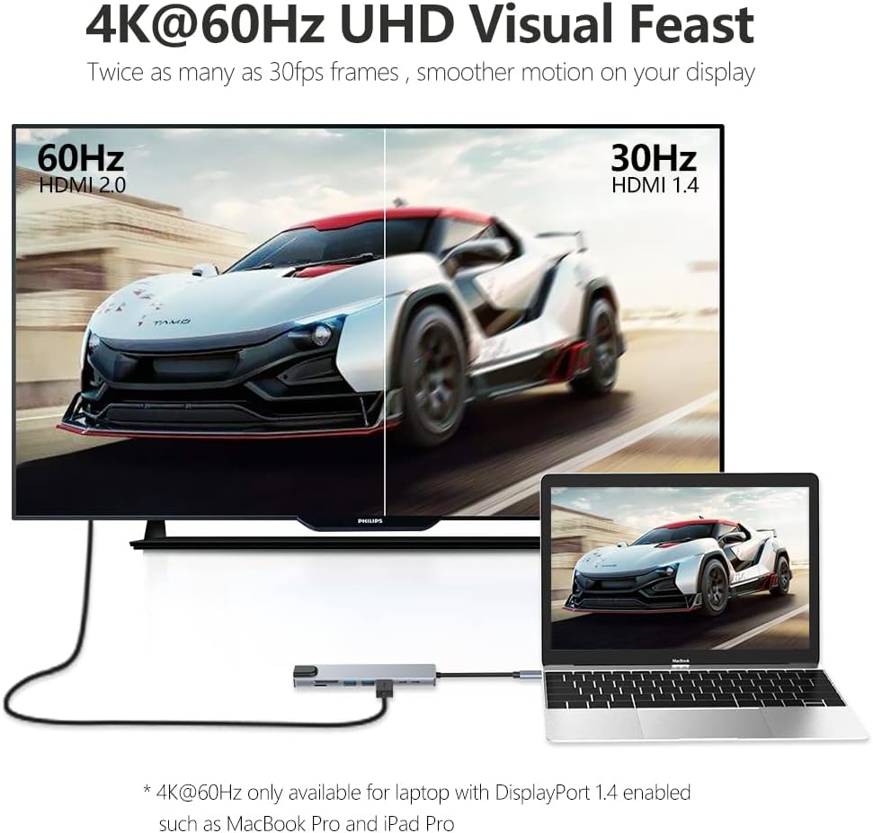 Azhizco 8-in-1 USB C Hub Docking Station - AHW Store