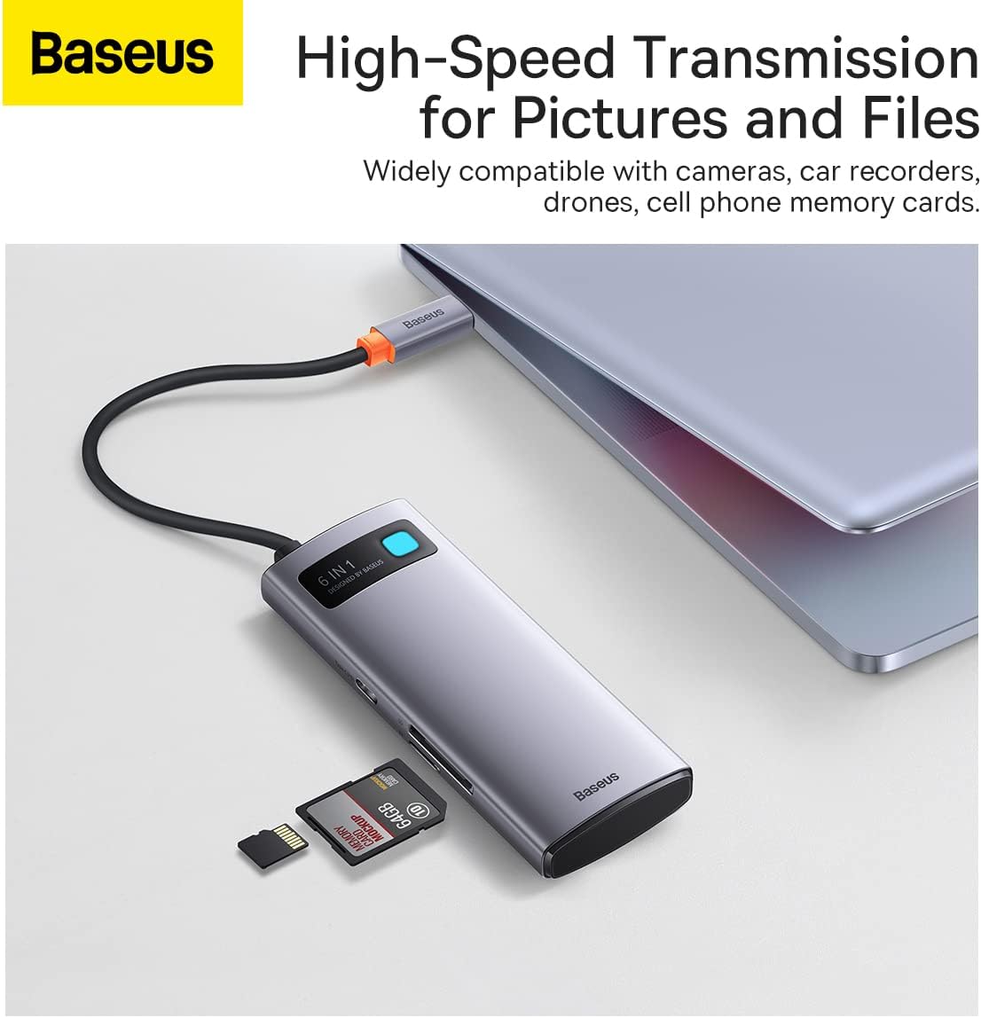 Baseus 6-in-1 Type-C Hub Docking Station - AHW Store