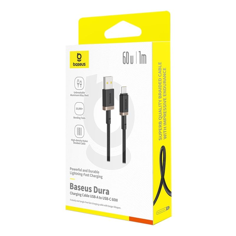 Baseus 60W Braided USB-A to USB-C Cable - AHW Store