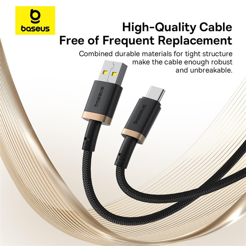 Baseus 60W Braided USB-A to USB-C Cable - AHW Store