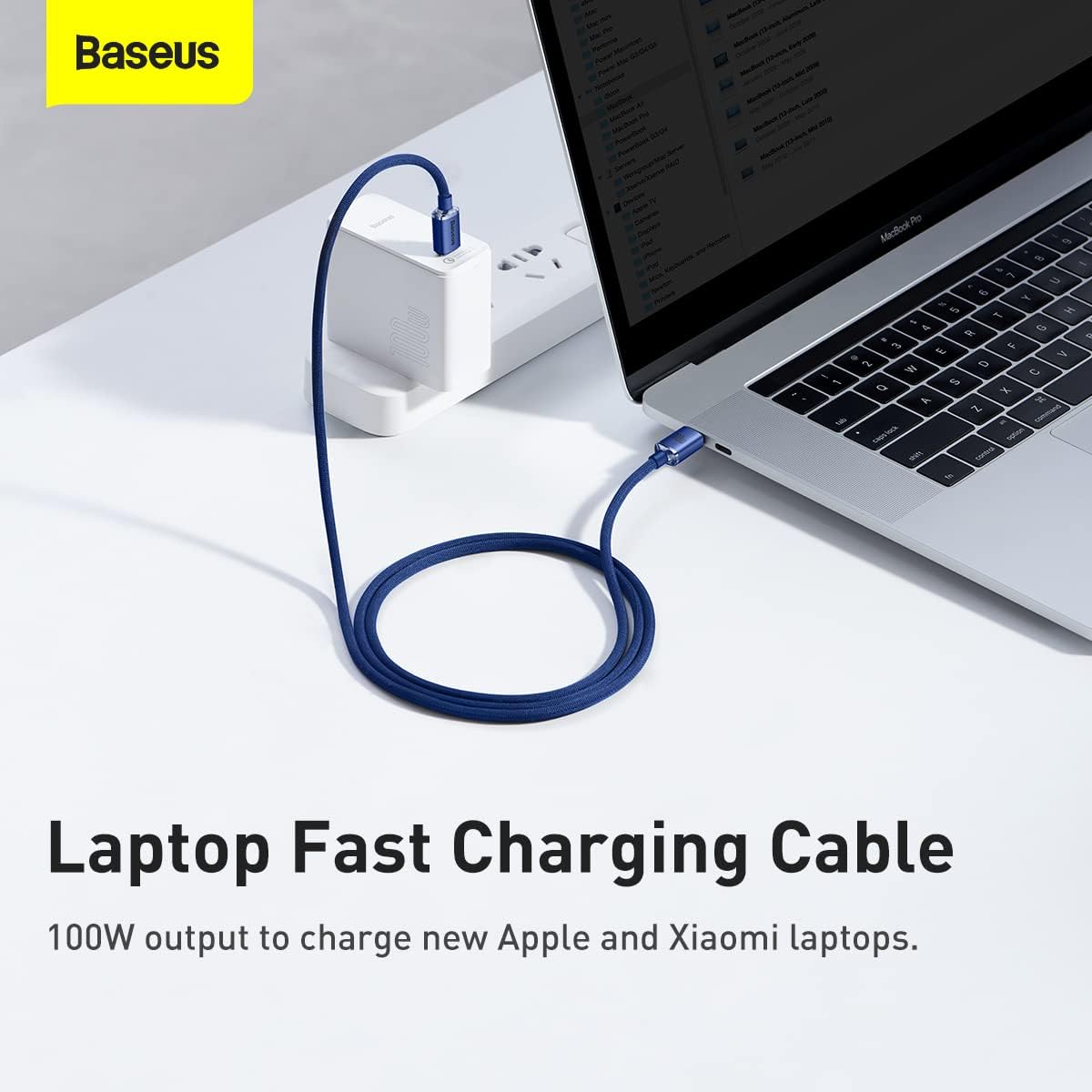 Baseus Crystal Shine 100W USB-C Cable 1.2m Blue - AHW Store