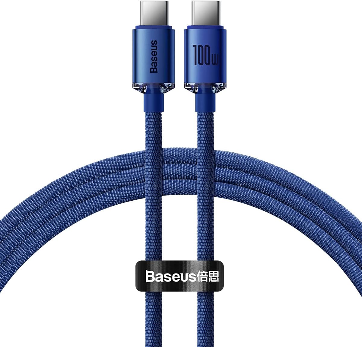 Baseus Crystal Shine 100W USB-C Cable 1.2m Blue - AHW Store