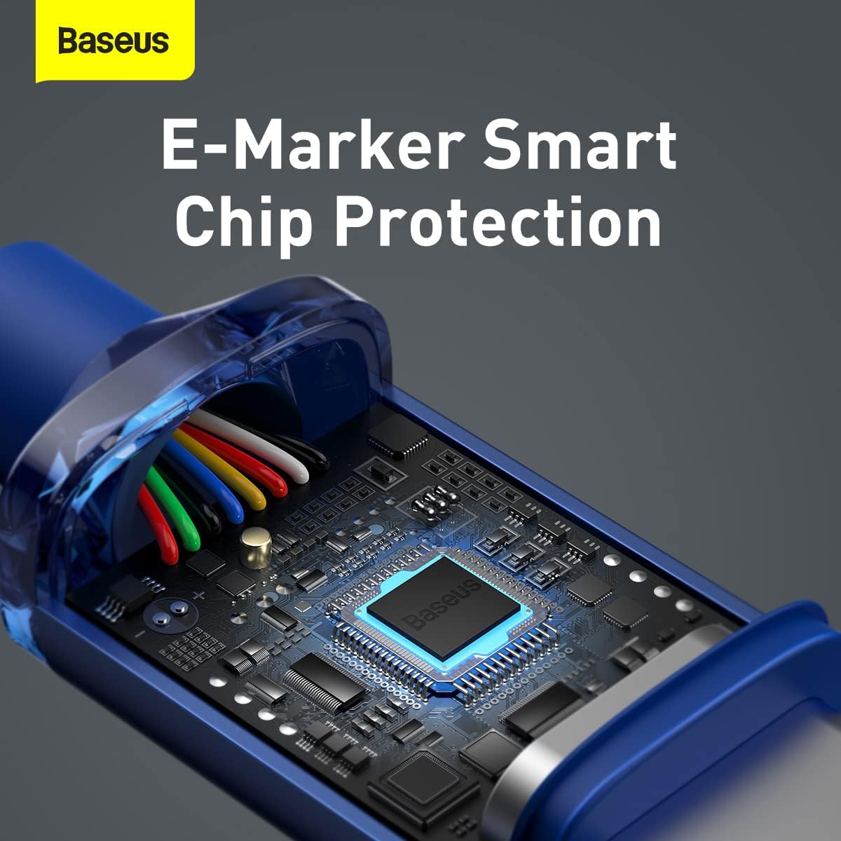 Baseus Crystal Shine 100W USB-C Cable 1.2m Blue - AHW Store