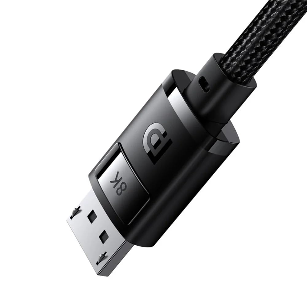 Baseus DP 1.4 Cable 1.5M Braided 8K Resolution 240Hz High Frame Rate 1ms Sync 32Gbps HDR 10+ 12 - Bit Color 3D Support Gaming Monitor Graphics Card PC Wire - AHW Store