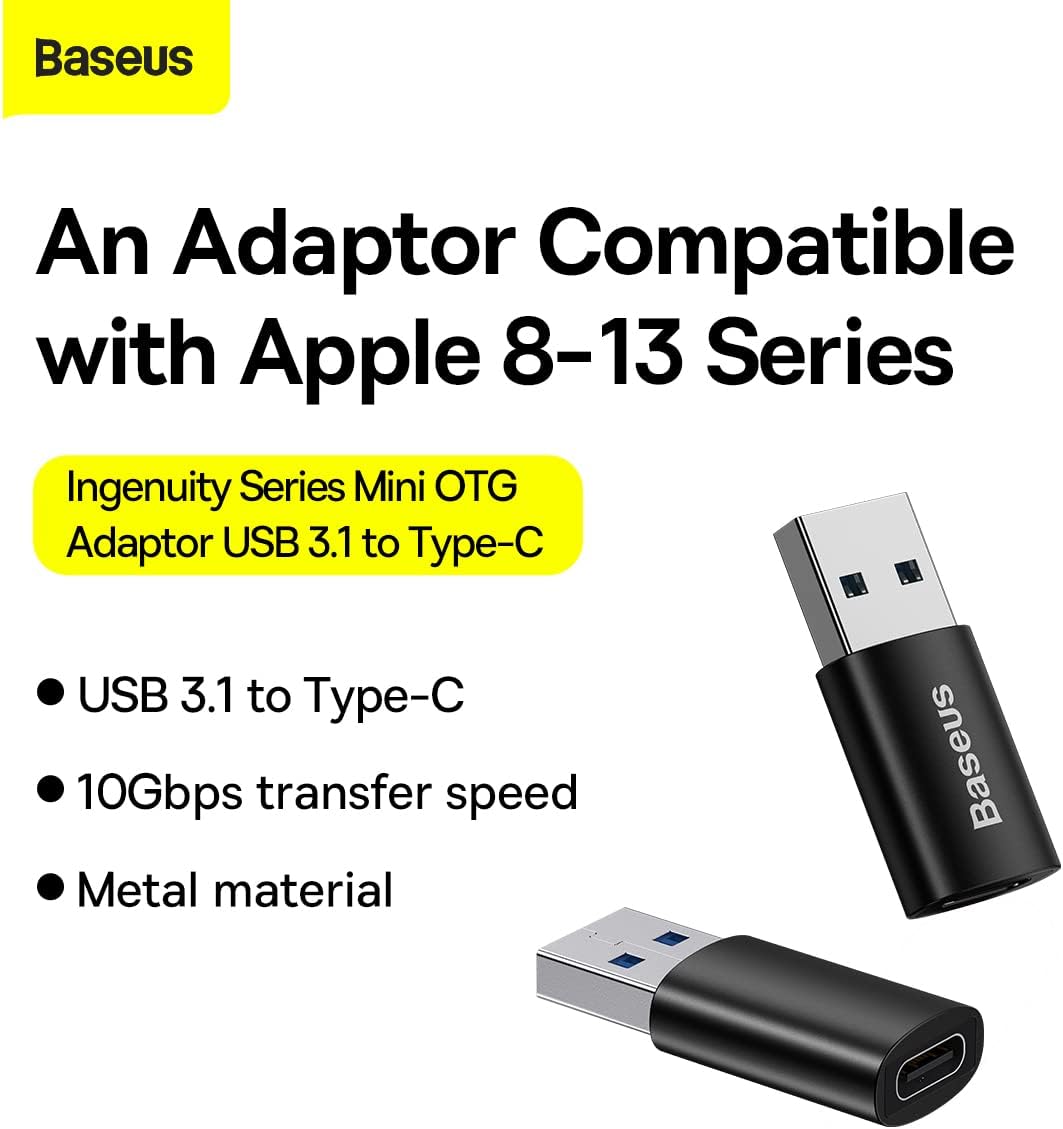 Baseus Mini OTG USB 3.1 to Type-C Adapter - AHW Store