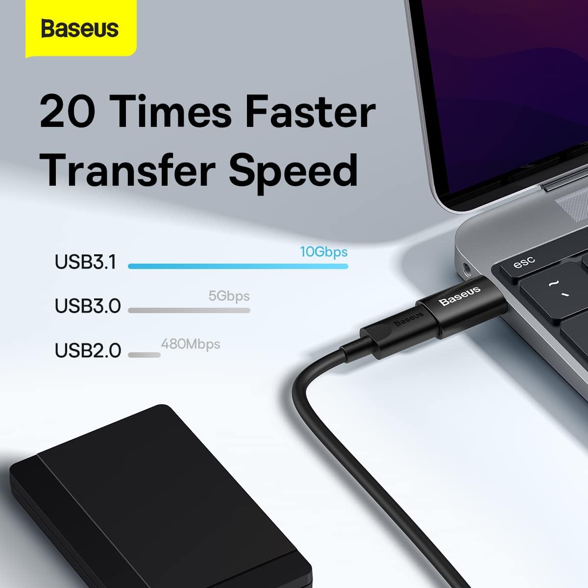Baseus Mini OTG USB 3.1 to Type-C Adapter - AHW Store
