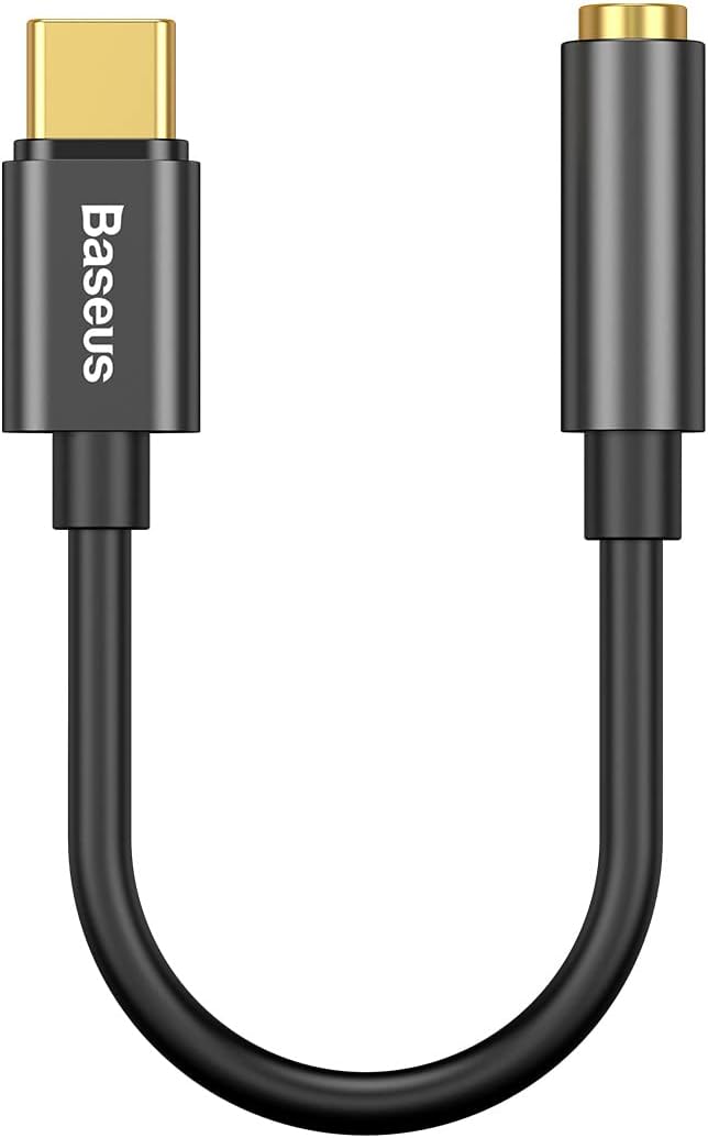 Baseus Type C to 3.5 mm Female Adapter L54 Audio Jack Connector, Noise Cancelling Headphones Jack Co - AHW Store