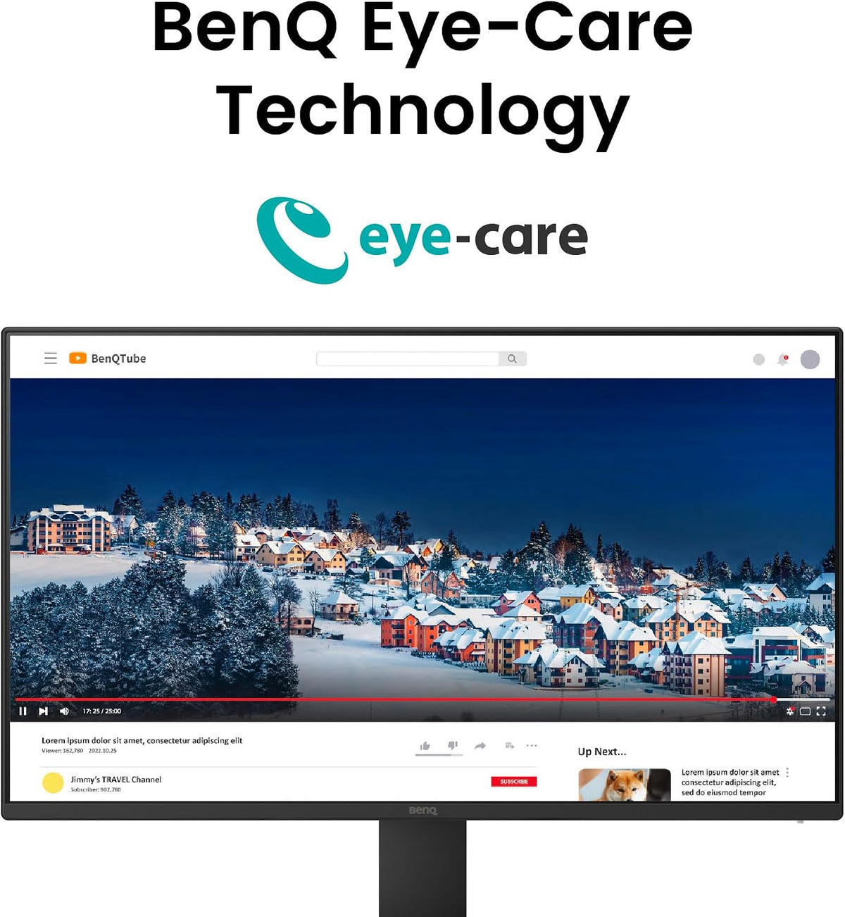 BenQ Gaming GW2491 23.8 FHD 1920x1080 100Hz IPS Eye-Care Monitor, HDMI, DisplayPort, Ultra Slim Bezel, TUV-Certified, Flicker-Free, Low Blue Light Plus, Eye-CareU Technology, Black, 3 Year Warranty - AHW Store