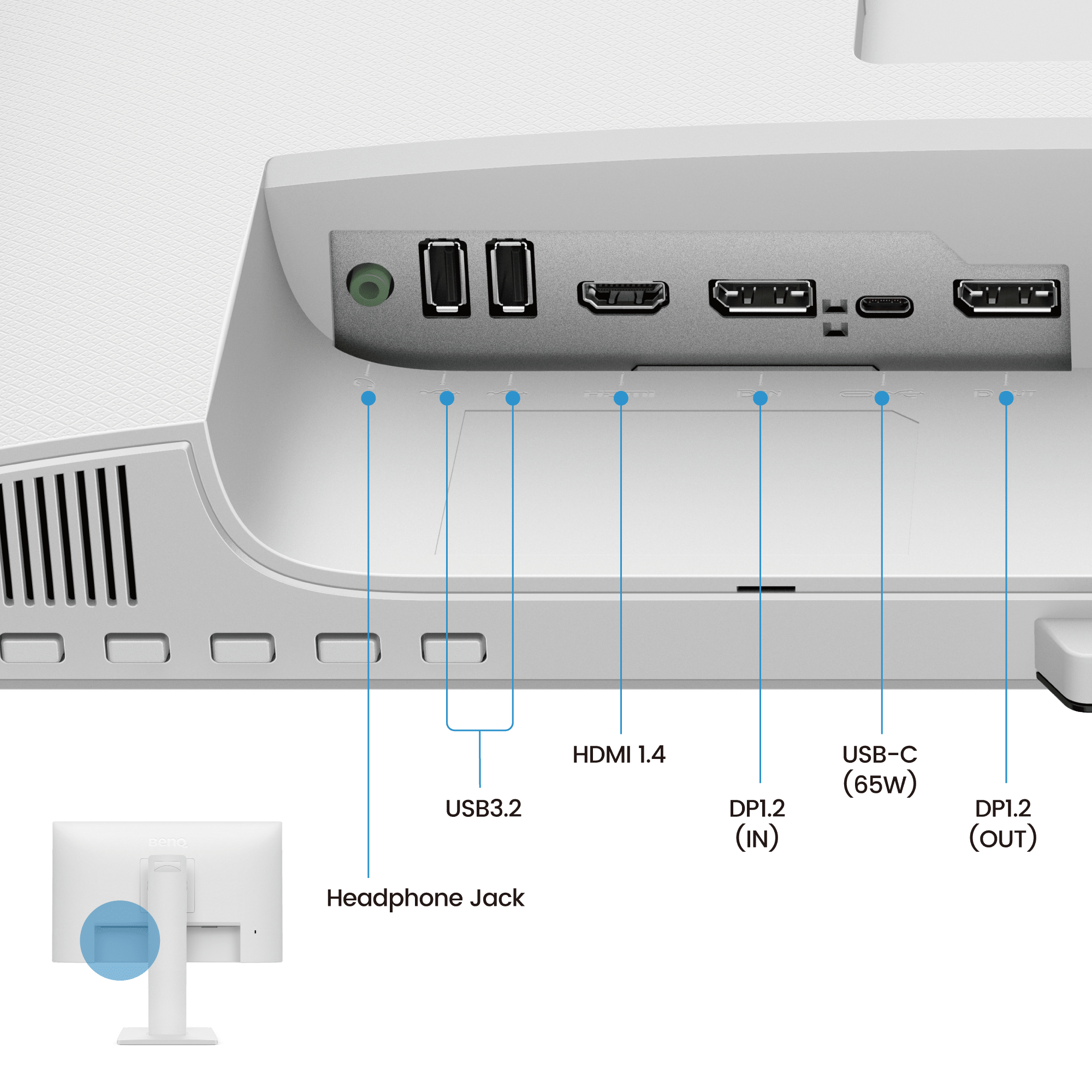 BenQ GW2486TC Office Monitor 24 Inch IPS FHD 100Hz 5ms USB C Charger White - AHW Store