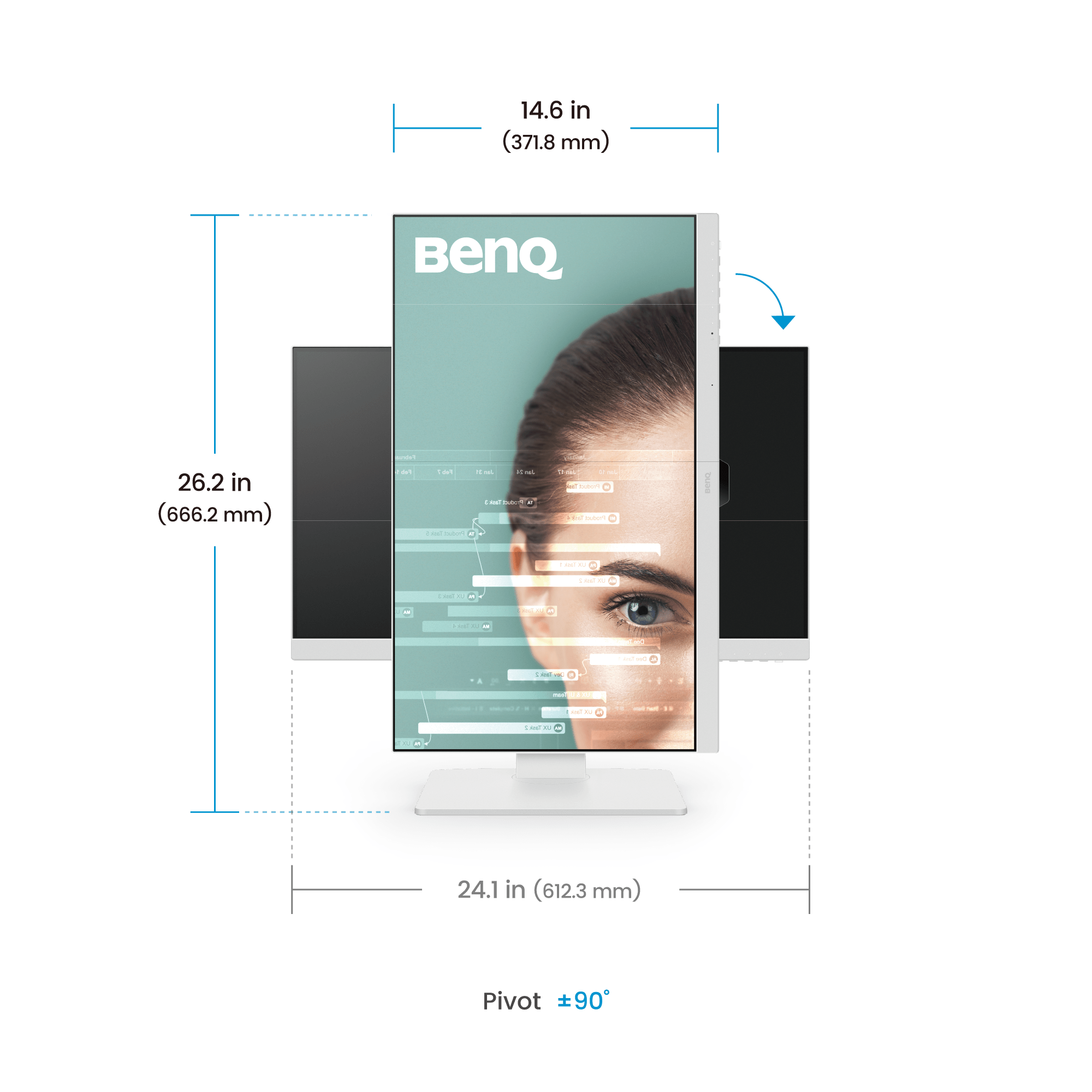 BenQ GW2786TC Office Monitor 27 Inch IPS FHD 100Hz 5ms USB C Charger White - AHW Store
