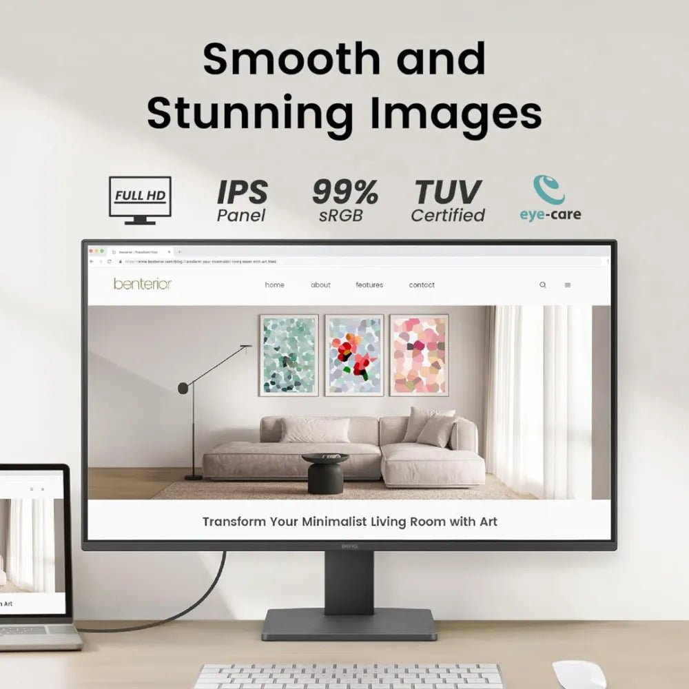 BenQ GW2791 Office Monitor 27 Inch IPS FHD 100Hz 5Ms Black - AHW Store