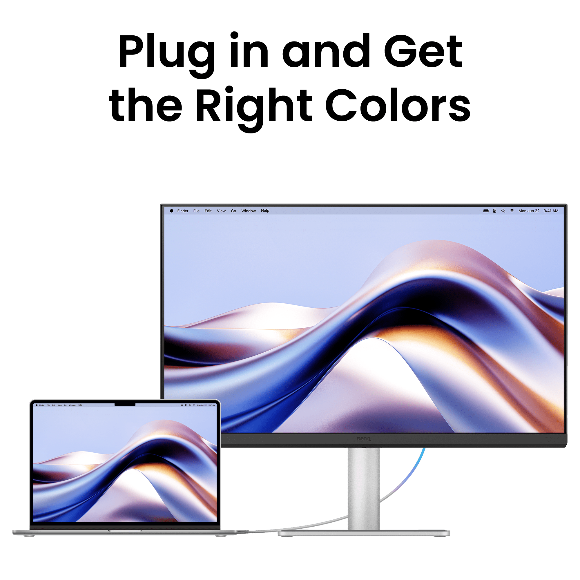 BenQ MA270S Designer Monitor For MacBook 27 Inch IPS 5K 70Hz 5Ms Built - in Speaker Silver - AHW Store