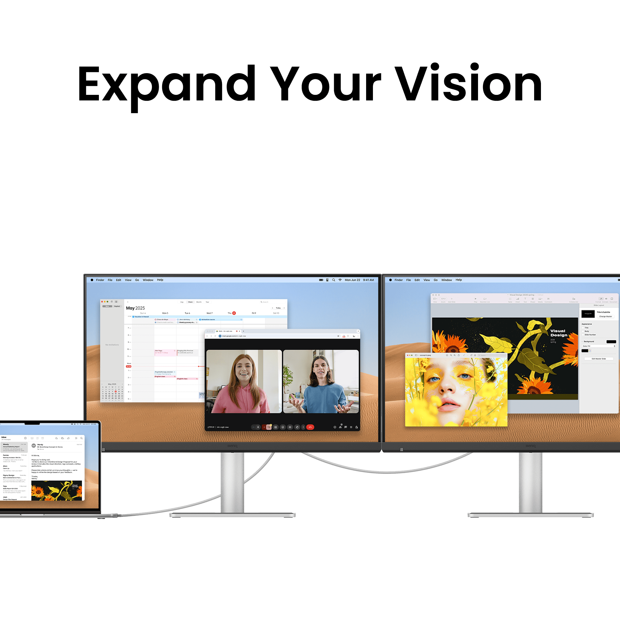 BenQ MA270S Designer Monitor For MacBook 27 Inch IPS 5K 70Hz 5Ms Built - in Speaker Silver - AHW Store