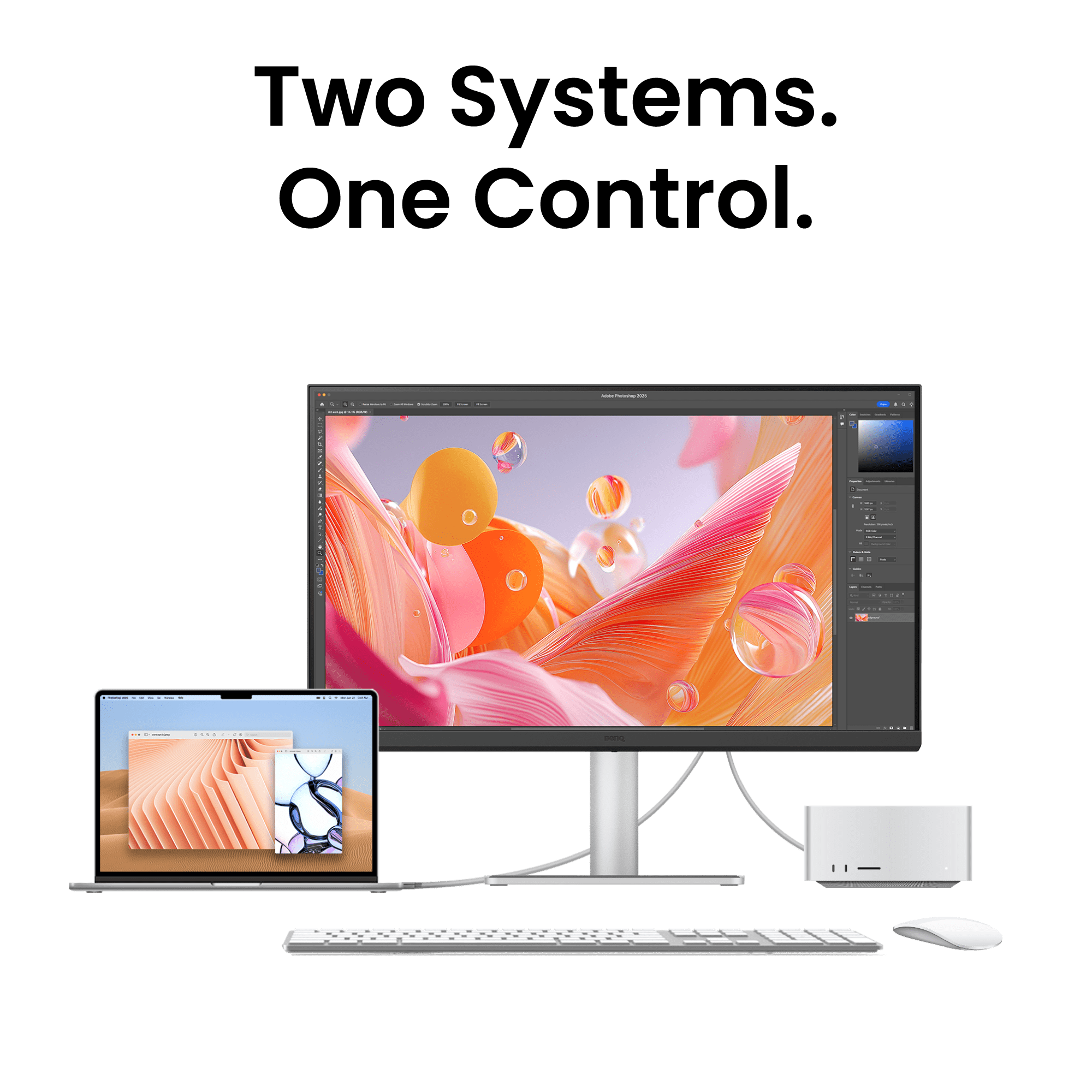 BenQ MA270S Designer Monitor For MacBook 27 Inch IPS 5K 70Hz 5Ms Built - in Speaker Silver - AHW Store