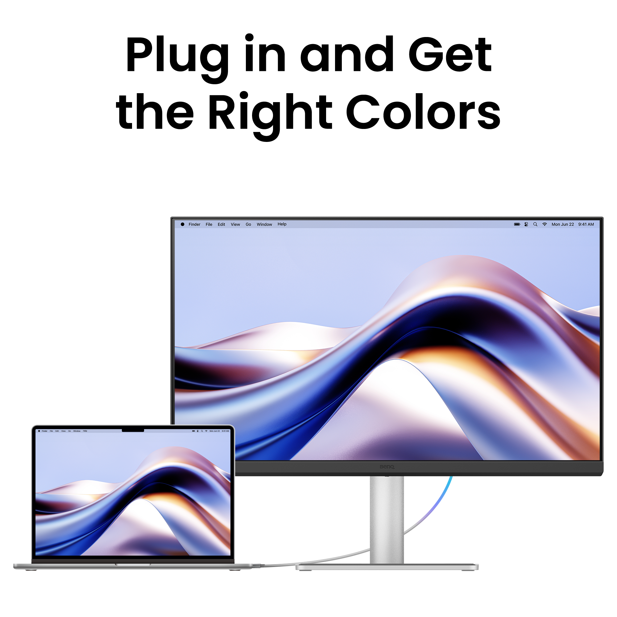 BenQ MA270S Designer Monitor For MacBook 27 Inch IPS 5K 70Hz 5Ms Built-in Speaker Silver