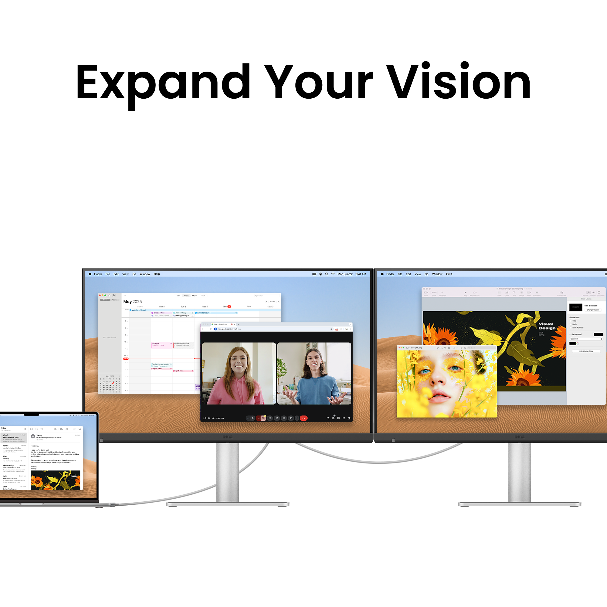 BenQ MA270S Designer Monitor For MacBook 27 Inch IPS 5K 70Hz 5Ms Built-in Speaker Silver