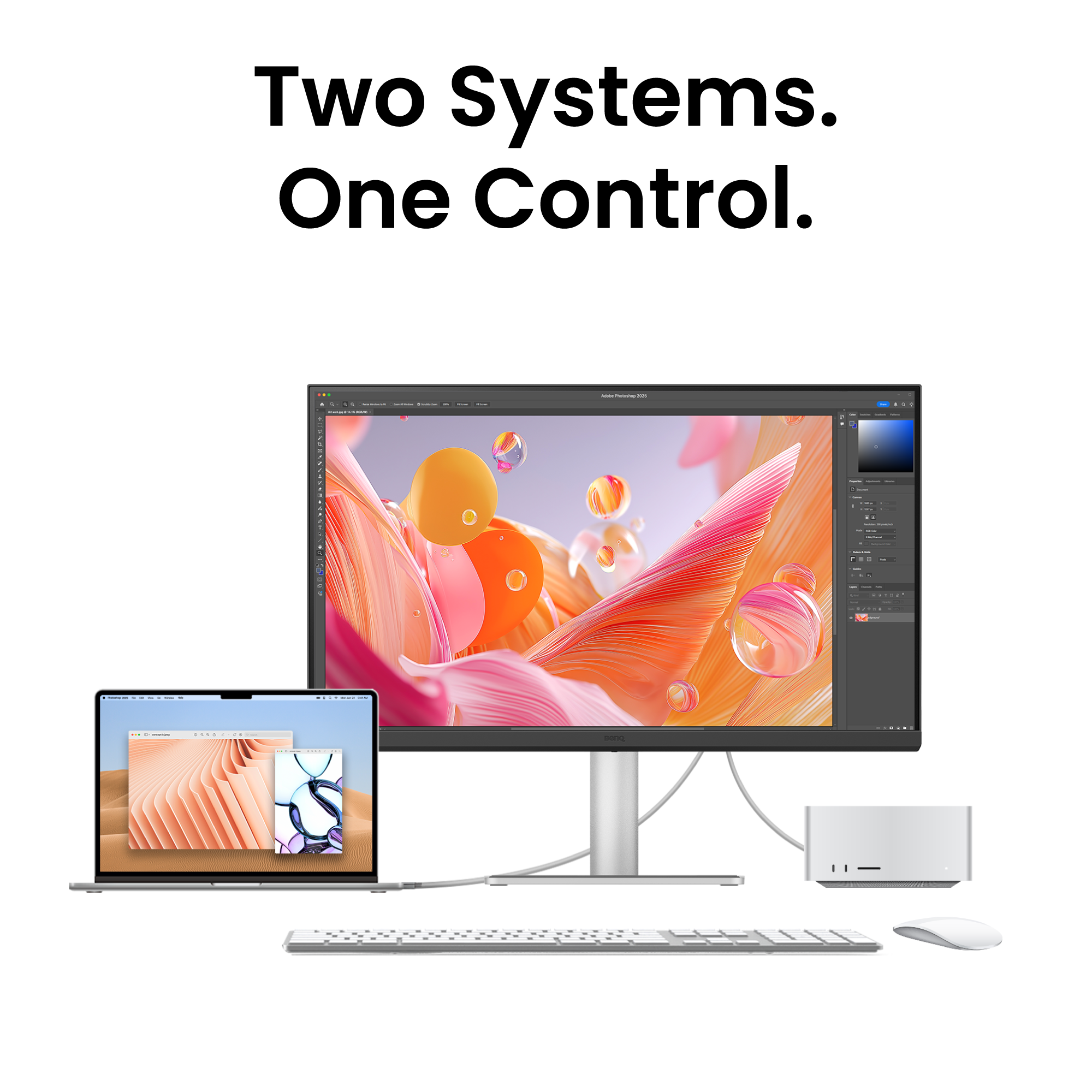 BenQ MA270S Designer Monitor For MacBook 27 Inch IPS 5K 70Hz 5Ms Built-in Speaker Silver