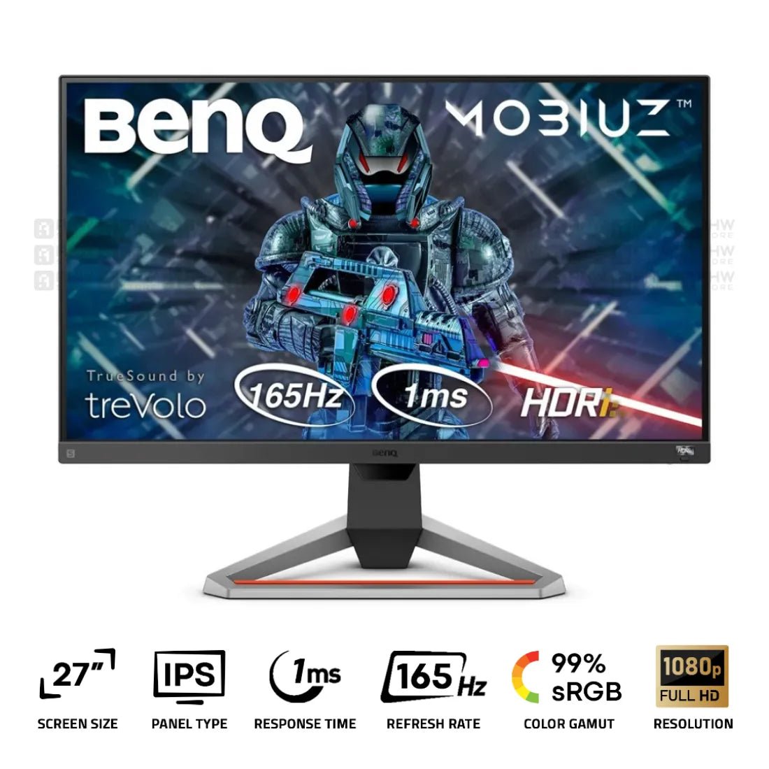 BenQ MOBIUZ EX2710S Gaming Monitor 27 Inch IPS FHD 165Hz 1Ms Black - AHW Store