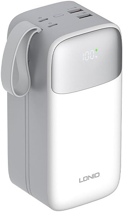BIGGEST Powerbank by LDNIO Fast Charging 22.5W and 50,000 mAh Power Bank USB-C External Battery with - AHW Store