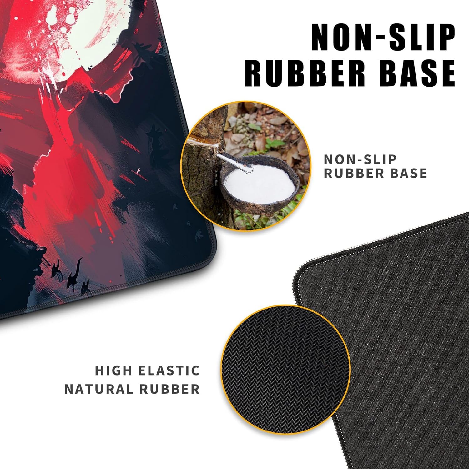 Black Samurai Desk Mat XL 31.5x11.8in - AHW Store