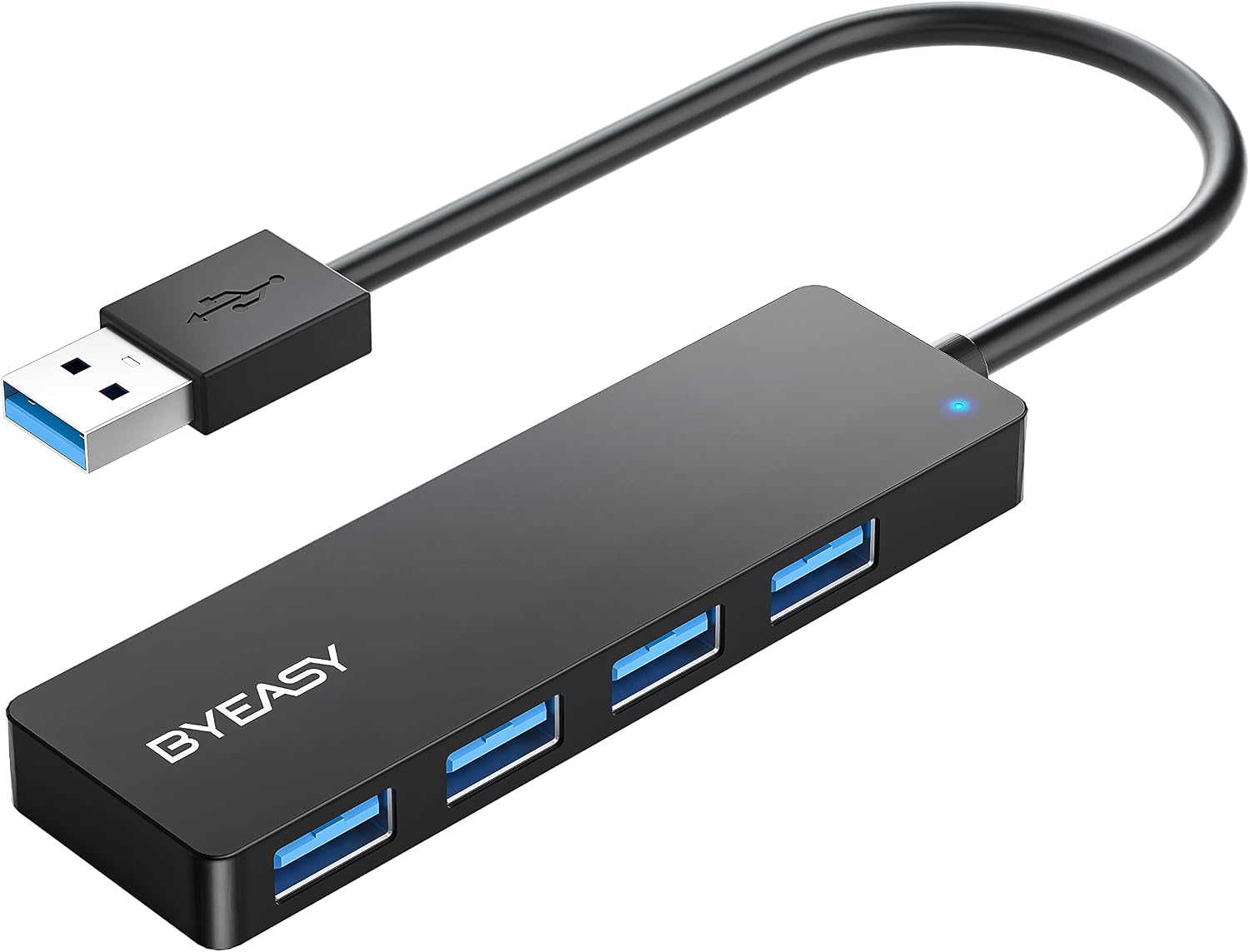 BYEASY 4-Port USB 3.0 Hub Leather Black - AHW Store