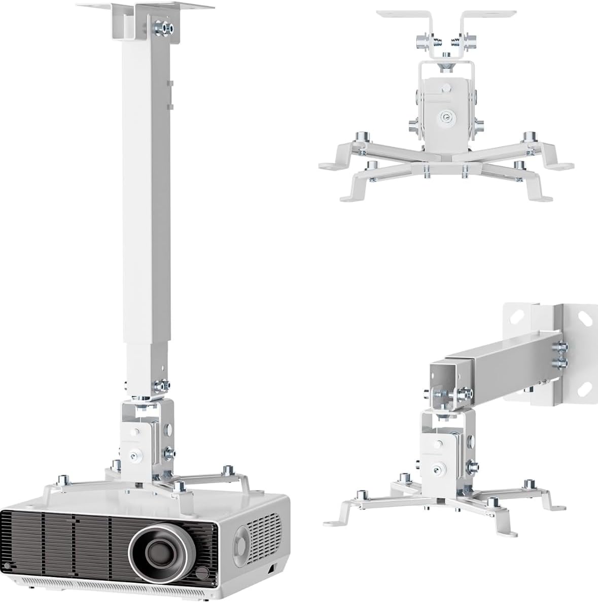 Caprigo Heavy Duty 2 Feet To 3 Feet Adjustable Projector Ceiling Mount Stand, Universal Projector Wa - AHW Store