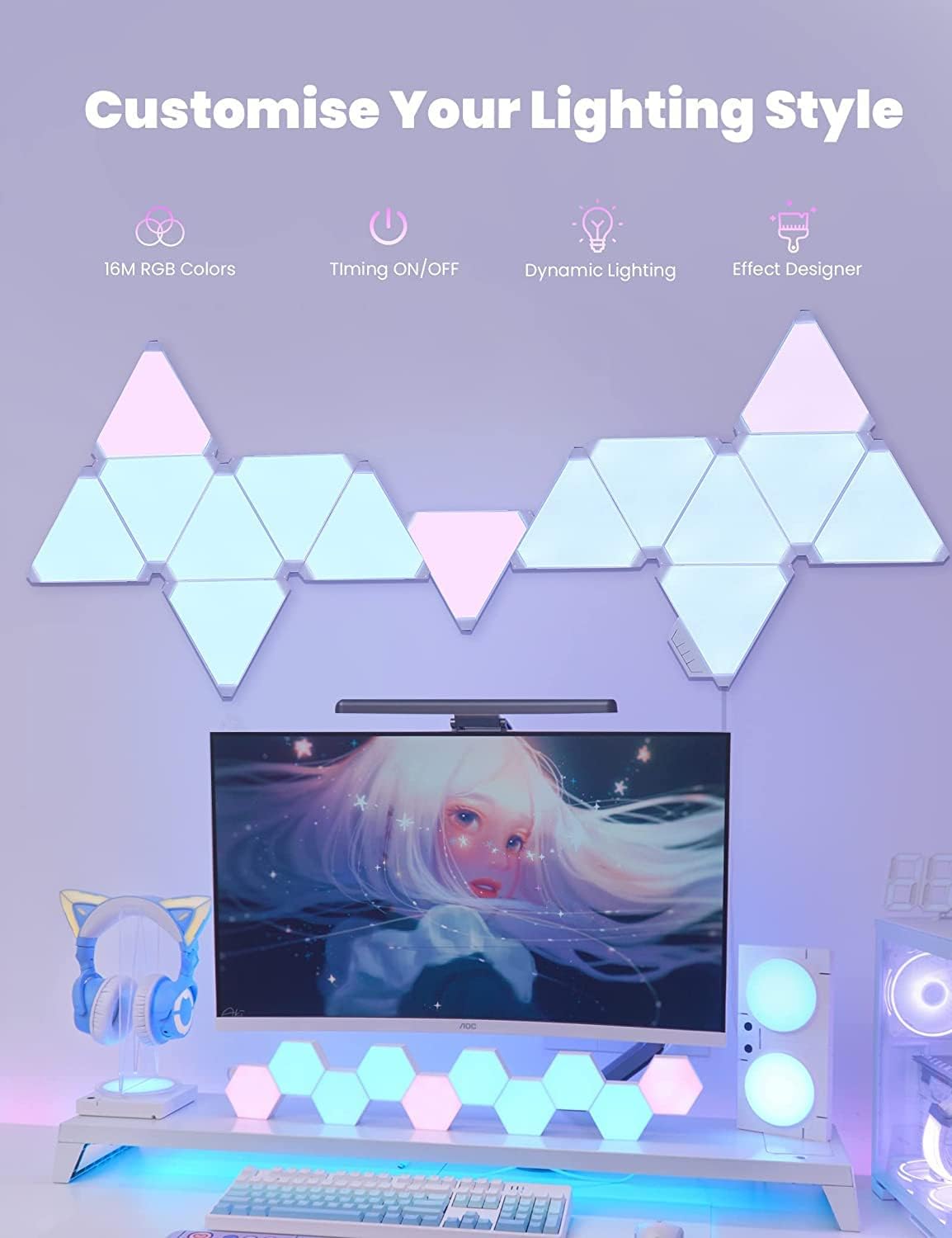 COLOLIGHT Triangle Smart Gaming Light - 6Pc - AHW Store