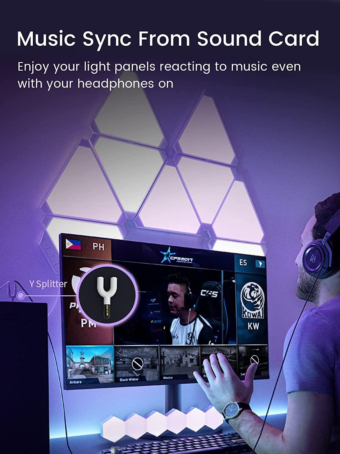 COLOLIGHT Triangle Smart Gaming Light - 6Pc - AHW Store