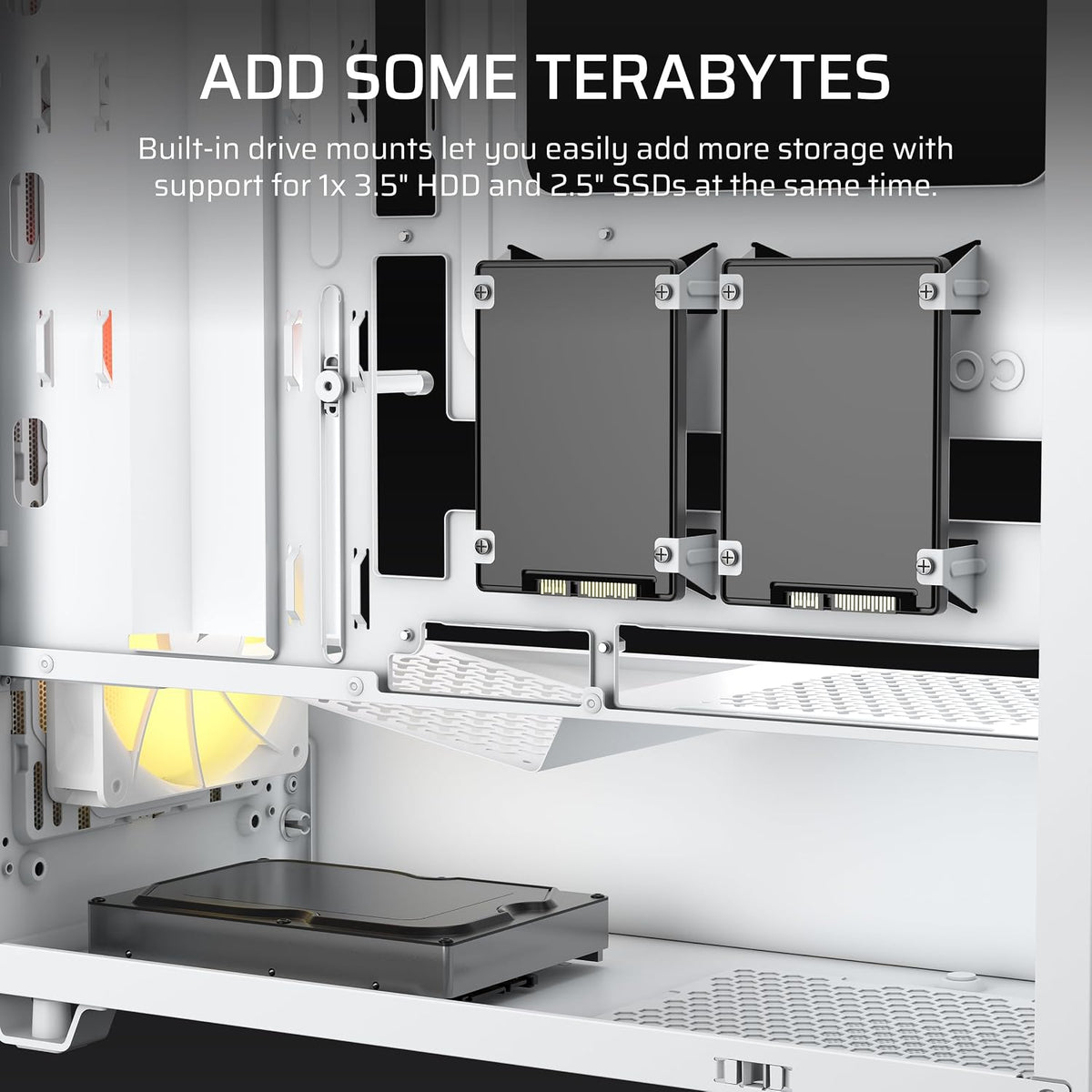 CORSAIR 3200D RS ARGB Mid-Tower Case White - AHW Store