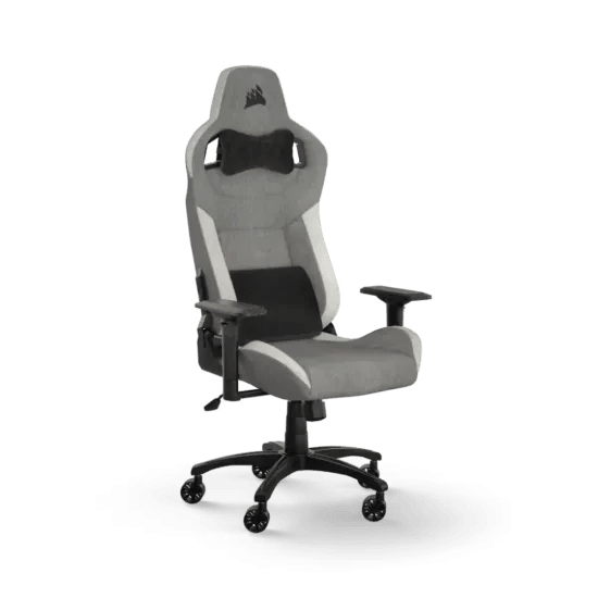 CORSAIR T3 RUSH Fabric Gaming Chair (2023) - Grey/White - AHW Store