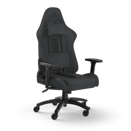 CORSAIR TC100 RELAXED Gaming Chair Fabric Black/Grey - AHW Store
