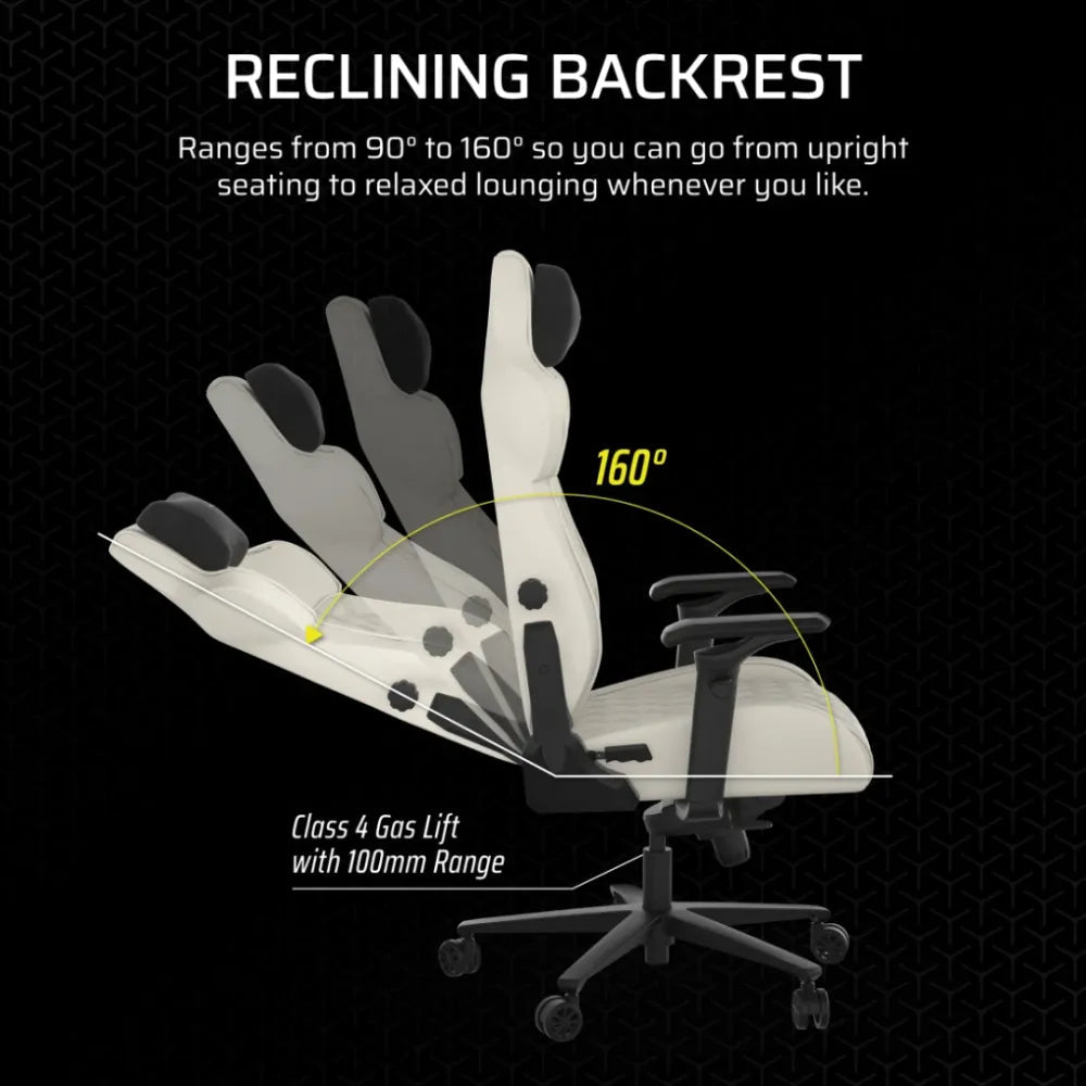 CORSAIR TC500 LUXE Gaming Chair - Frost - AHW Store