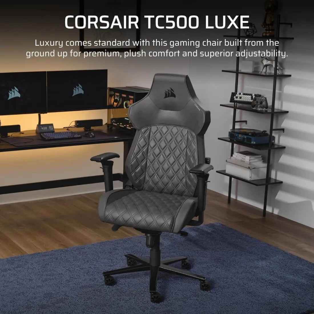 Corsair TC500 Luxe Gaming Chair Premium Breathable Fabric Shadow - AHW Store