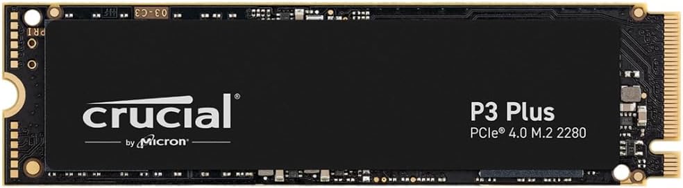 Crucial P3 Plus 1TB PCIe Gen4 3D NAND NVMe M.2 SSD, up to 5000MB/s - CT1000P3PSSD8 - AHW Store