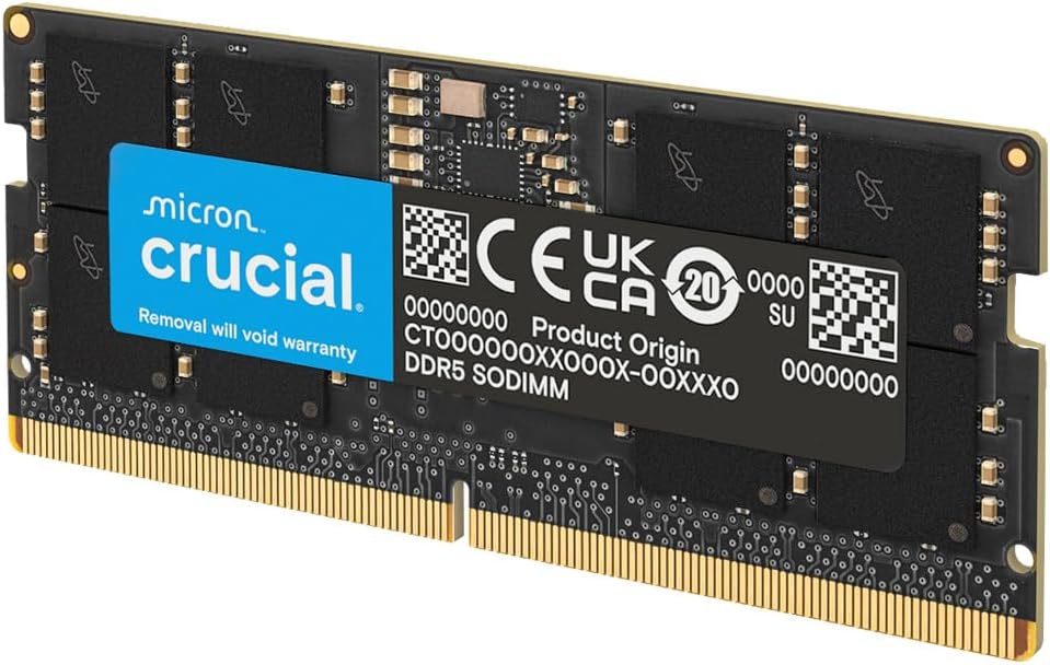 Crucial RAM 16GB DDR5 4800MHz CL40 Laptop Memory CT16G48C40S5 - AHW Store