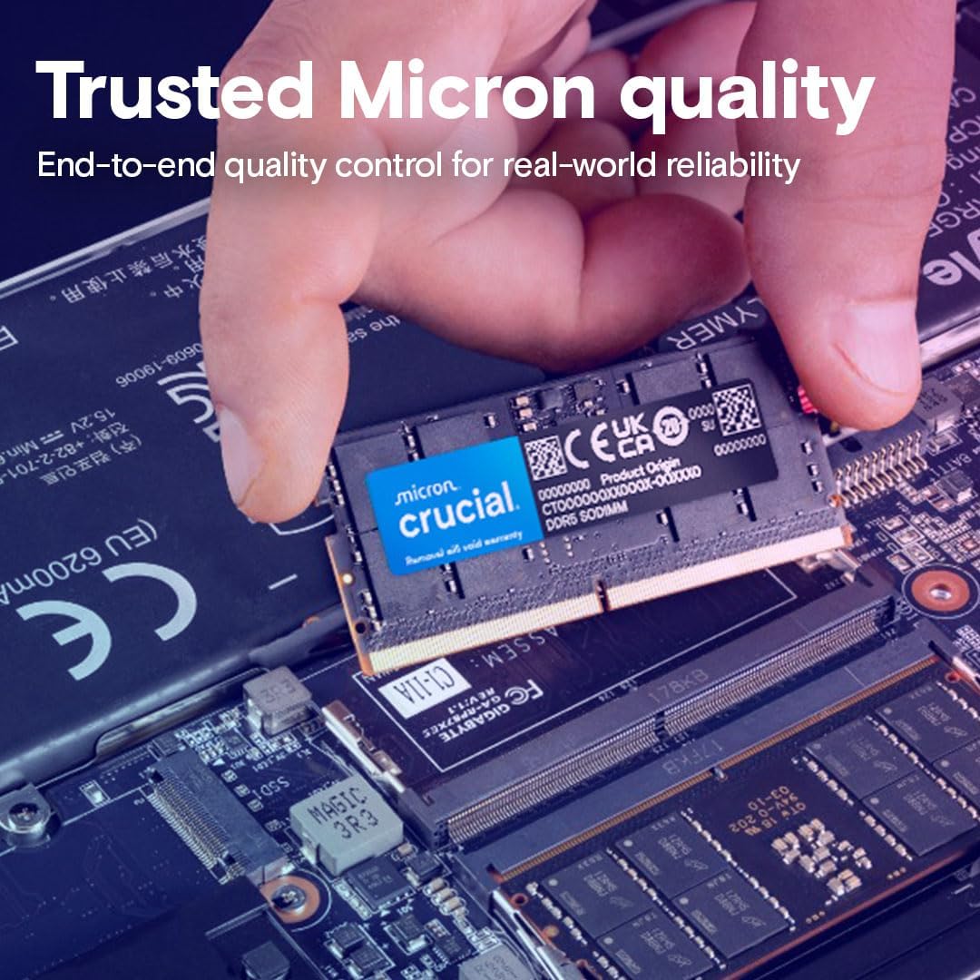 Crucial RAM 16GB DDR5 4800MHz CL40 Laptop Memory CT16G48C40S5 - AHW Store