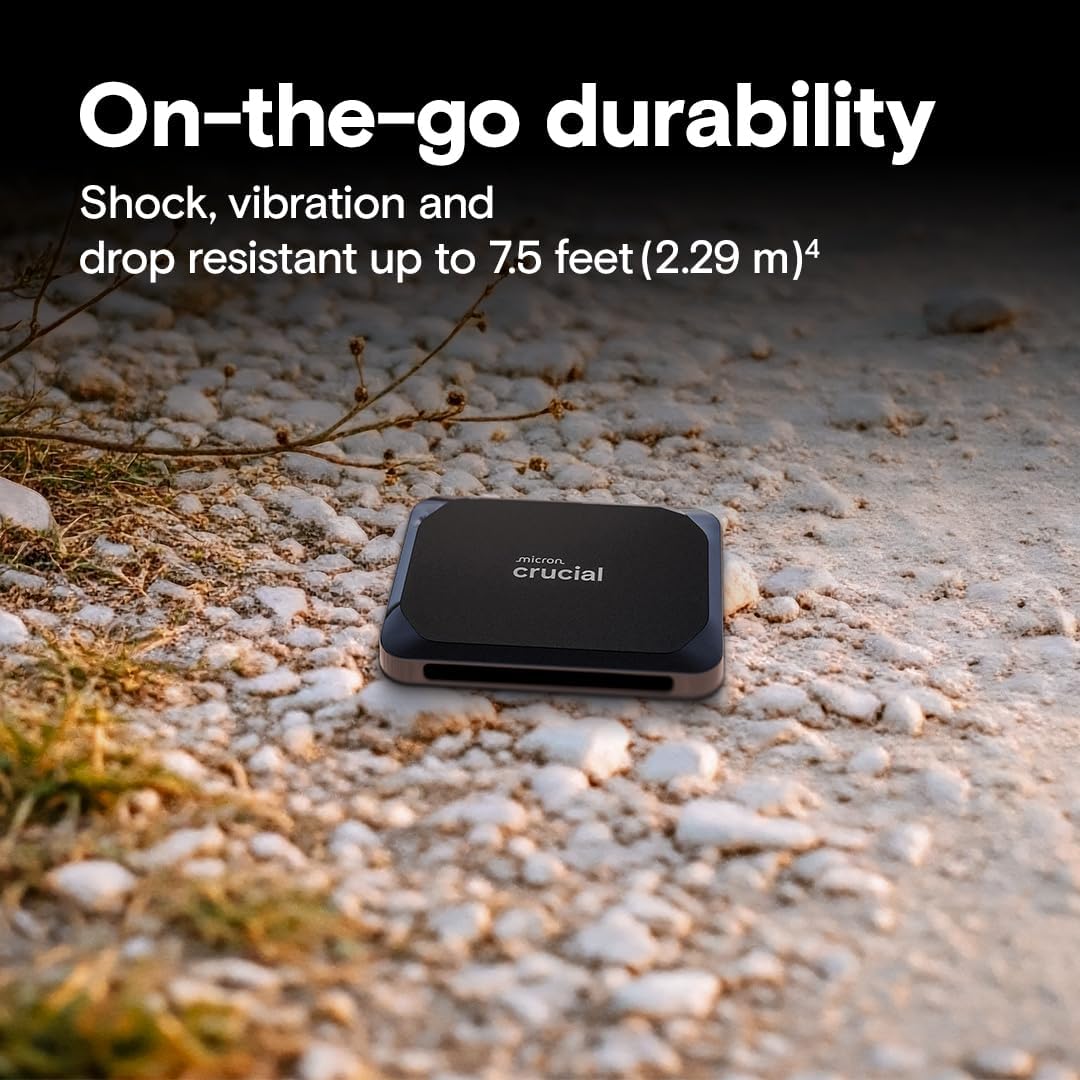 Crucial X9 1TB Portable External SSD - Up to 1050MB/s, External Solid State Drive, Works with PlaySt - AHW Store