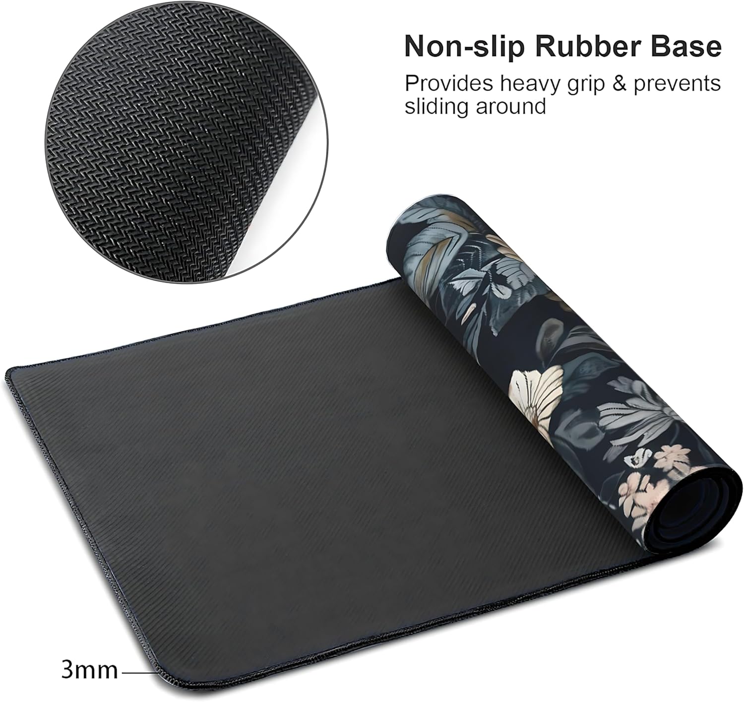 Dark Flower Extended Mouse Pad XL 31.5x11.8 - AHW Store