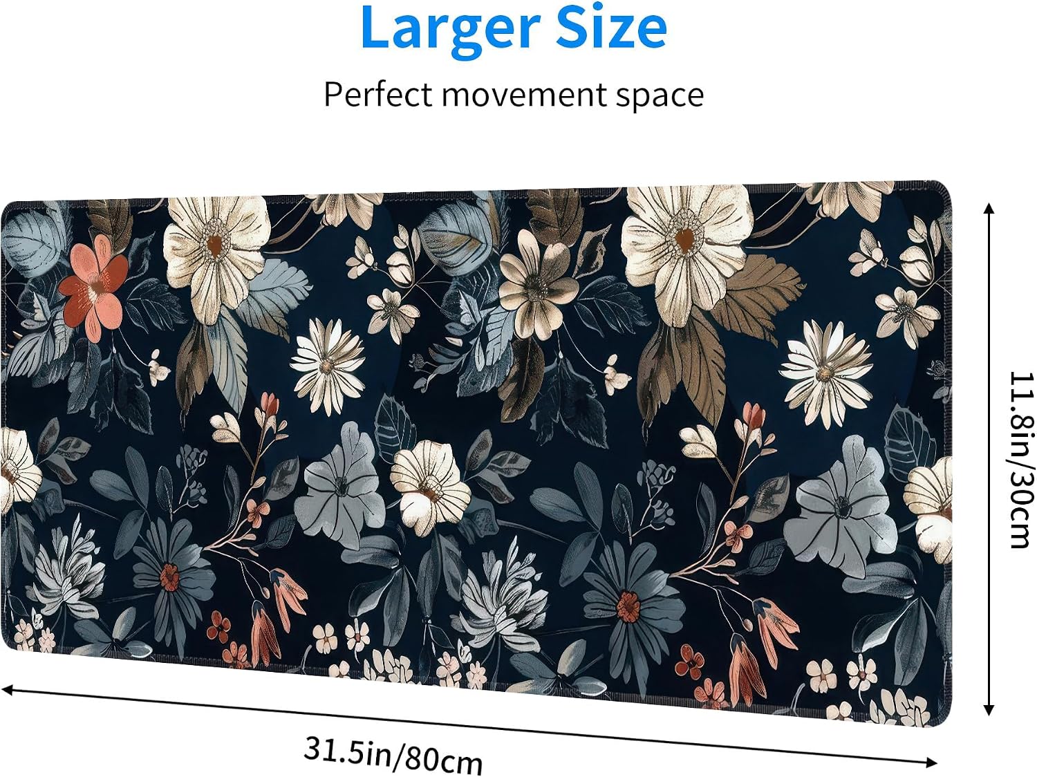 Dark Flower Extended Mouse Pad XL 31.5x11.8 - AHW Store