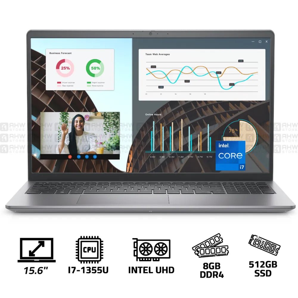 DELL VOSTRO 3530 Intel Core i7 - 1355U 8GB DDR4 512GB SSD 15.6" FHD Gray - AHW Store