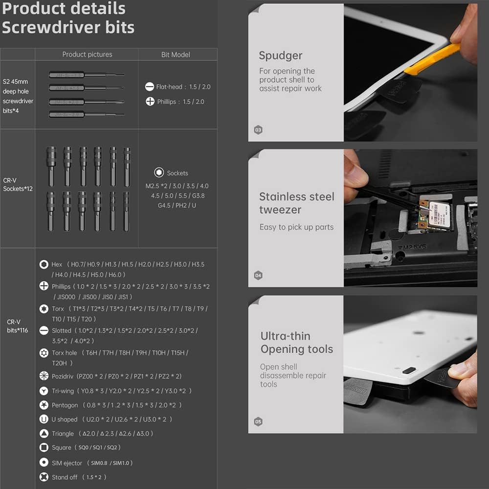 DMG 145-in-1 Precision Magnetic Screwdriver Set - AHW Store