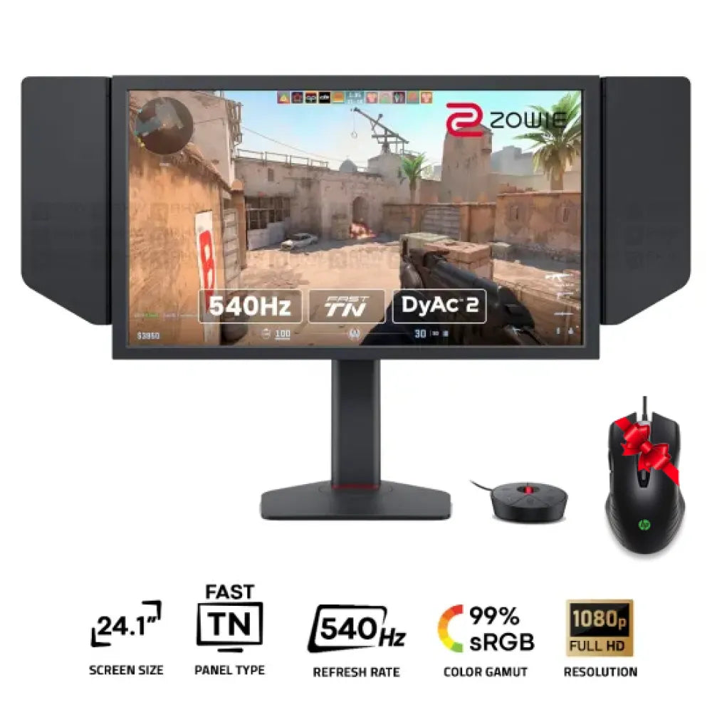 BenQ ZOWIE XL2586X 24 Inch Fast TN FHD 540Hz Esports Gaming Monitor Black