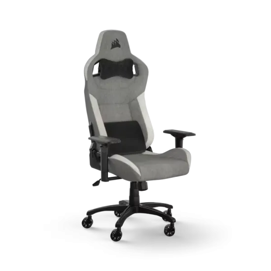 CORSAIR T3 RUSH Fabric Gaming Chair (2023) - Grey/White