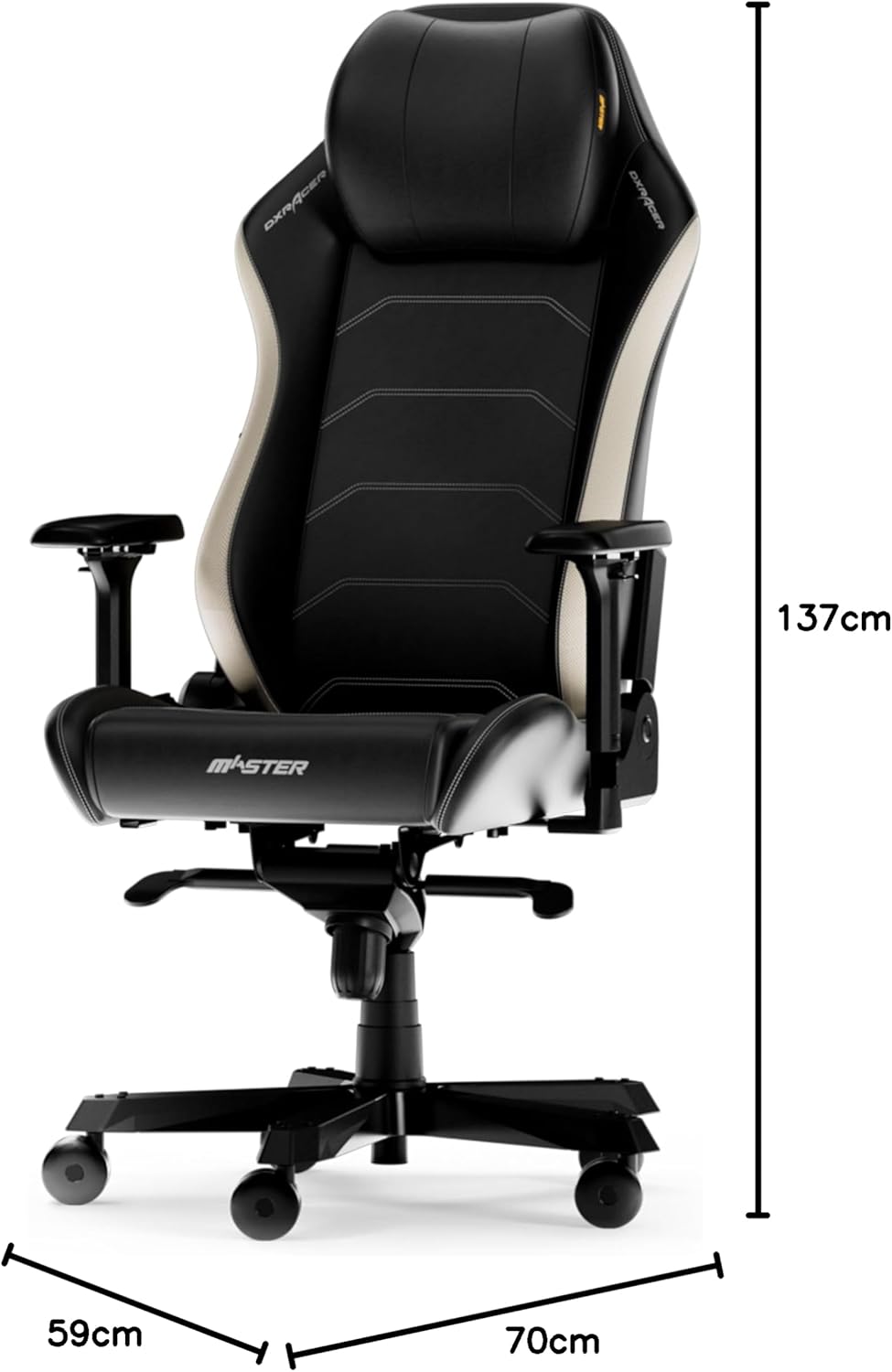 DXRACER Master Series XL Gaming Chair - Black/White