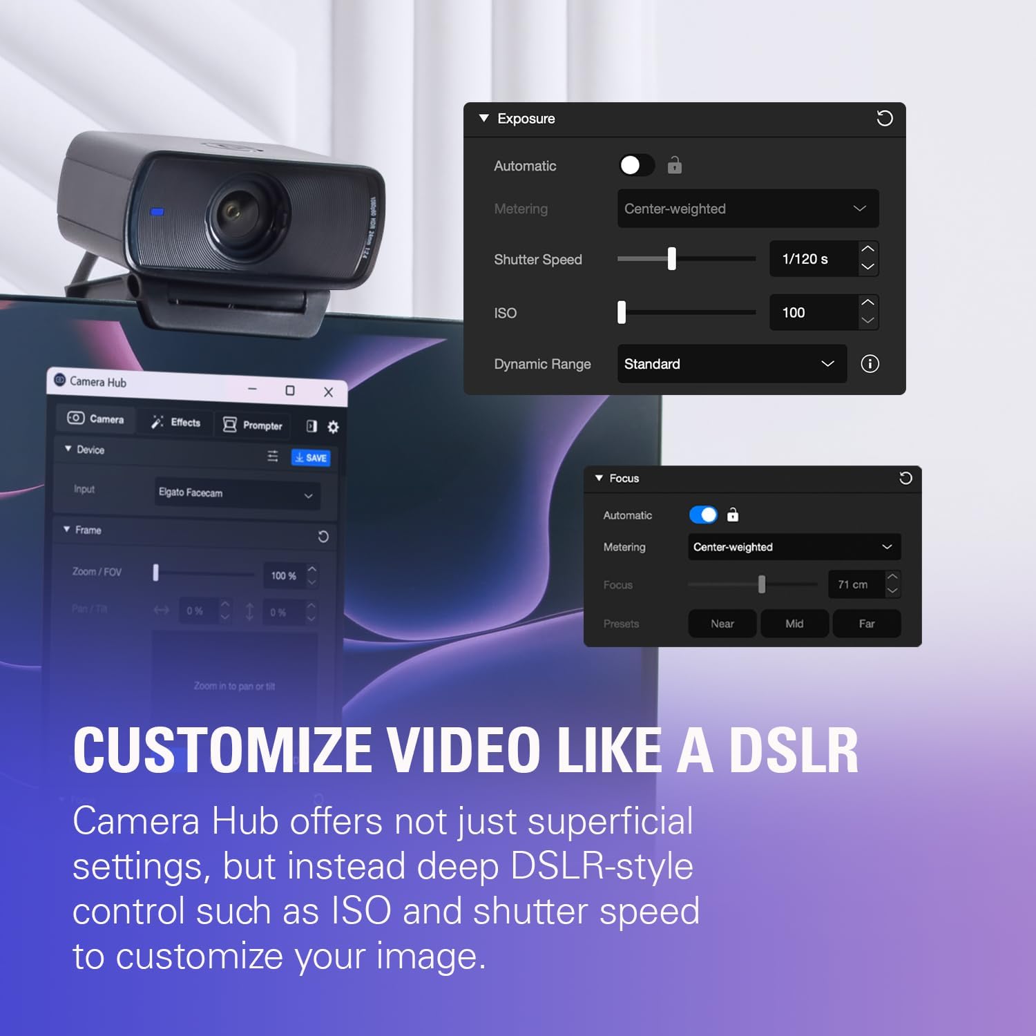 Elgato Facecam MK.2 – 1080p60 Full HD Webcam, Ultra Low - Latency Streaming, Pro Low - Light Performance - AHW Store